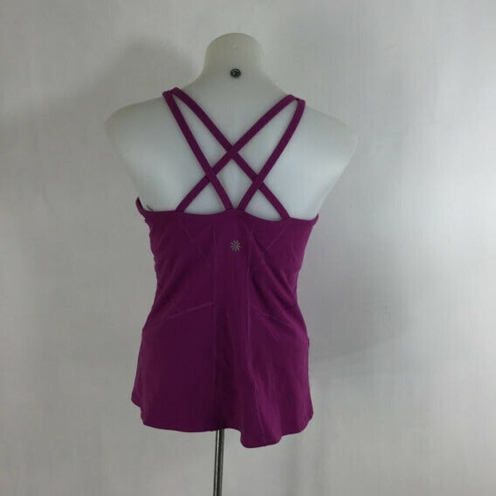 Athleta Intention Strappy Racerback Athletic Tank Purple Size Medium - Picture 3 of 7